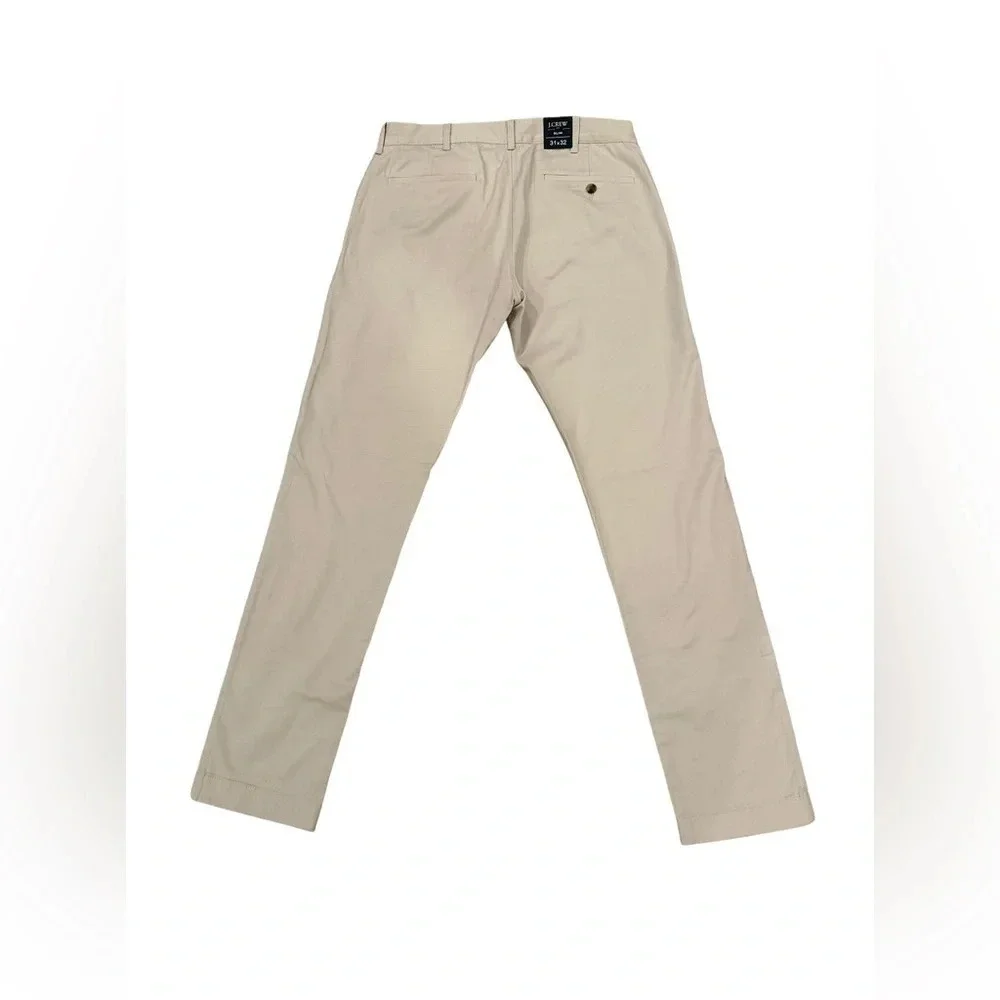 Men’s j crew factory slim flex chino light stain on bottom back left leg of pant